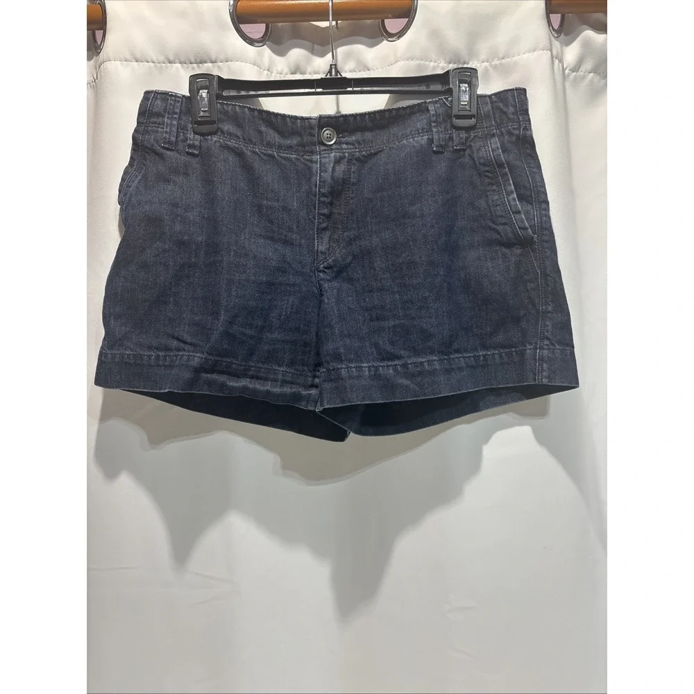 Ann Taylor LOFT The Riviera Short Dark Wash Chino Denim Blue Cotton Size 6